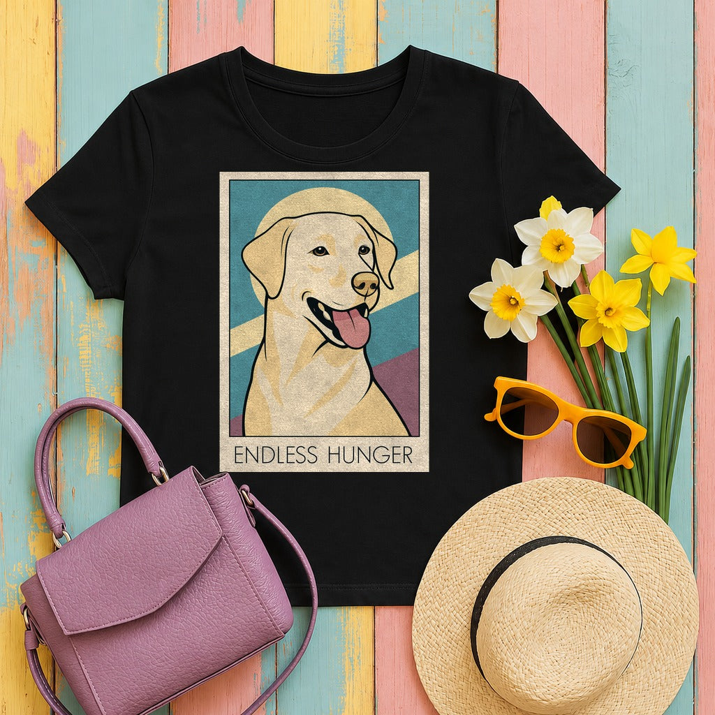 Endless Hunger Yellow Lab T-Shirt in Black