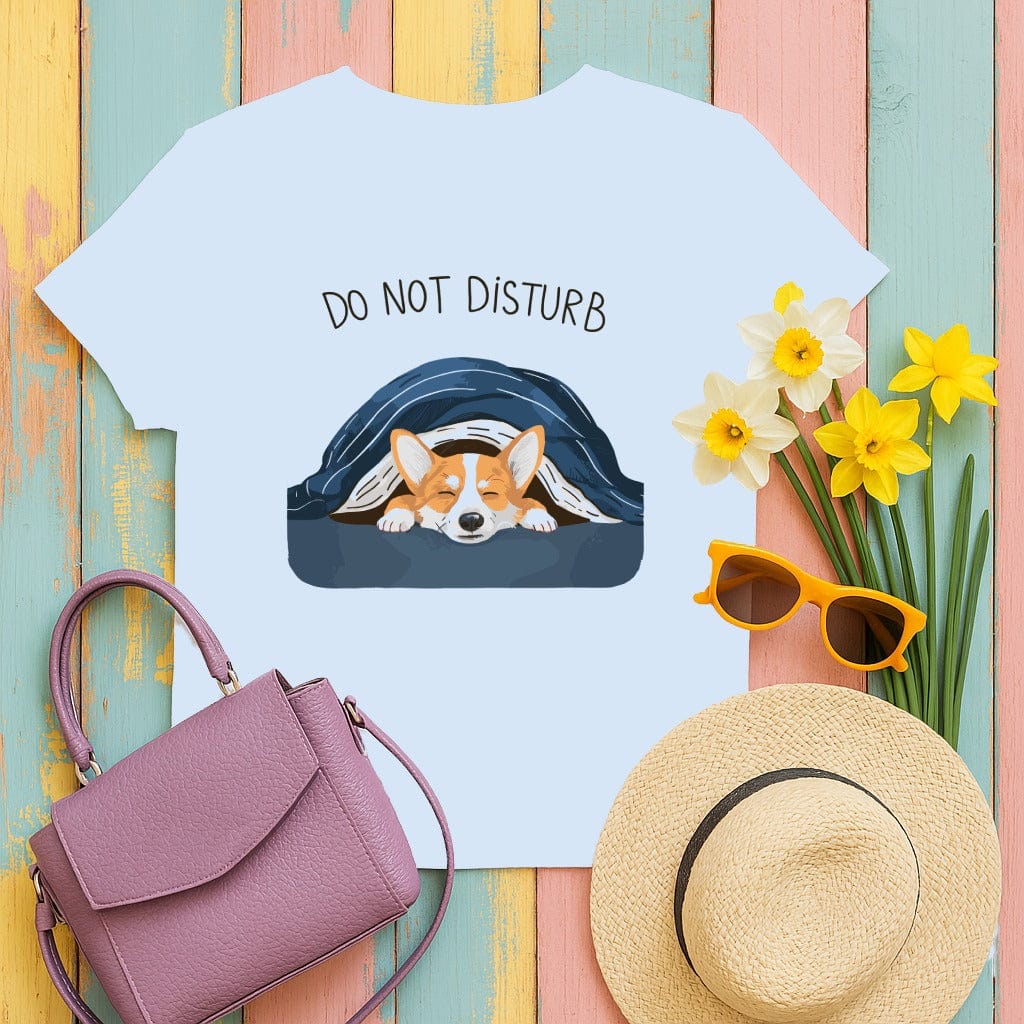 Do Not Disturb Corgi Graphic T-shirt Casual product type