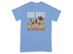 Light blue t-shirt with "Dog Days Are The Best Days" and a running dog graphic.