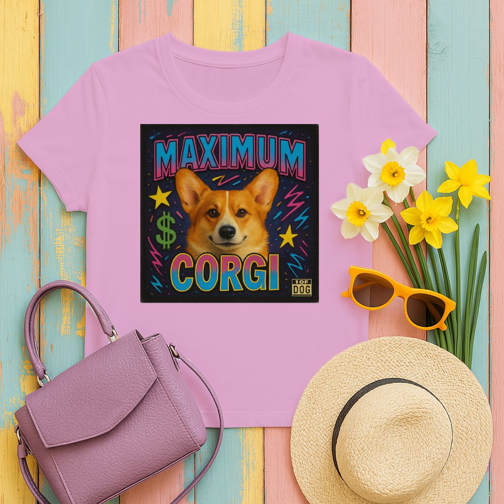 Maximum Corgi Graphic Tee Shirt Fun Casual Wear product