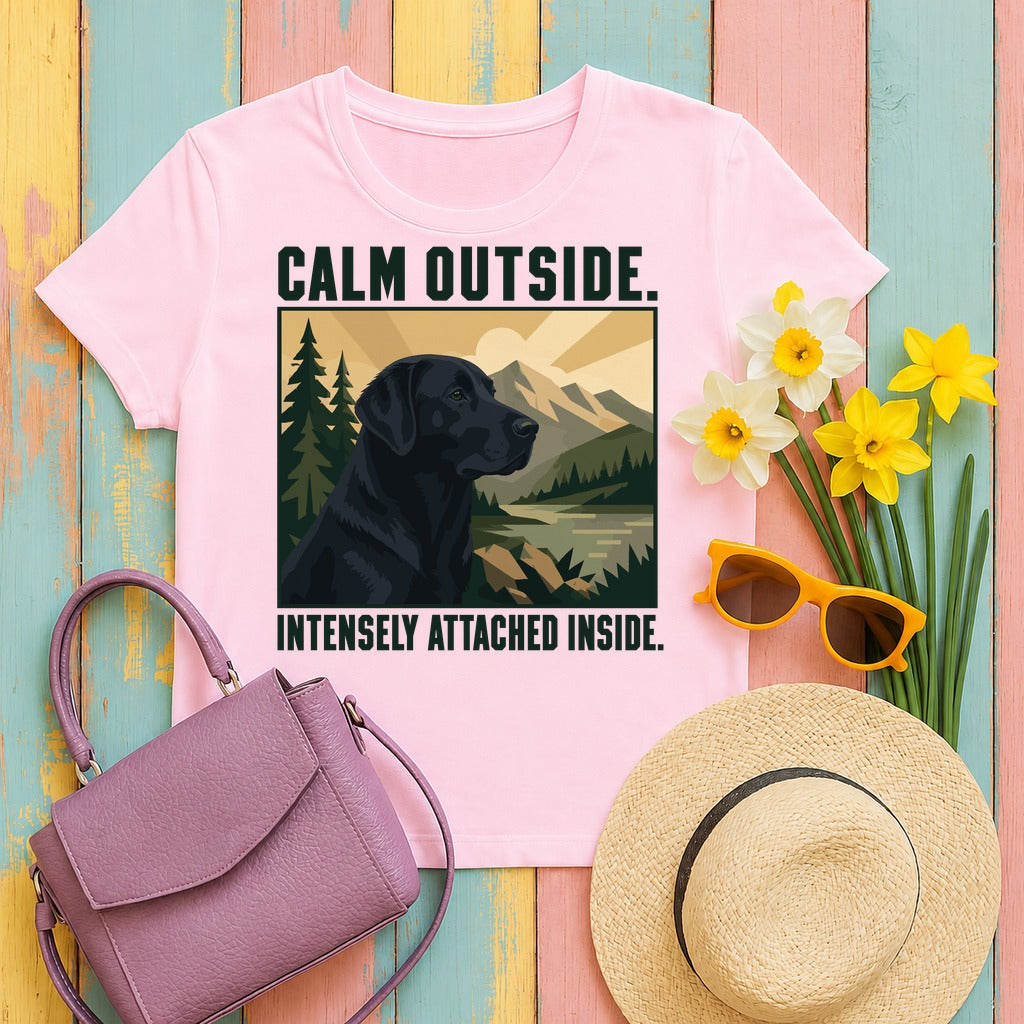 Attached Soul Labrador T-Shirt in Light Pink