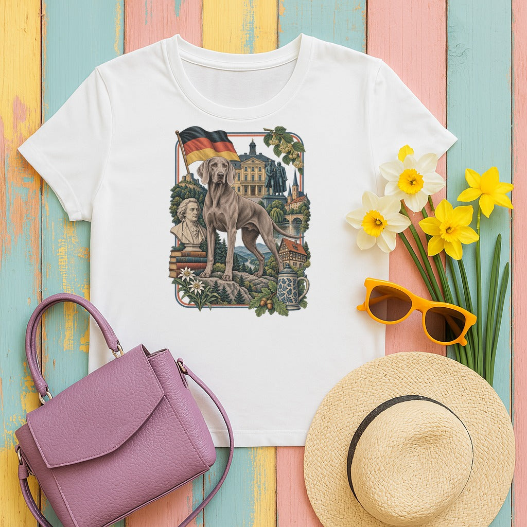 Weimaraner Germany Heritage tee, White