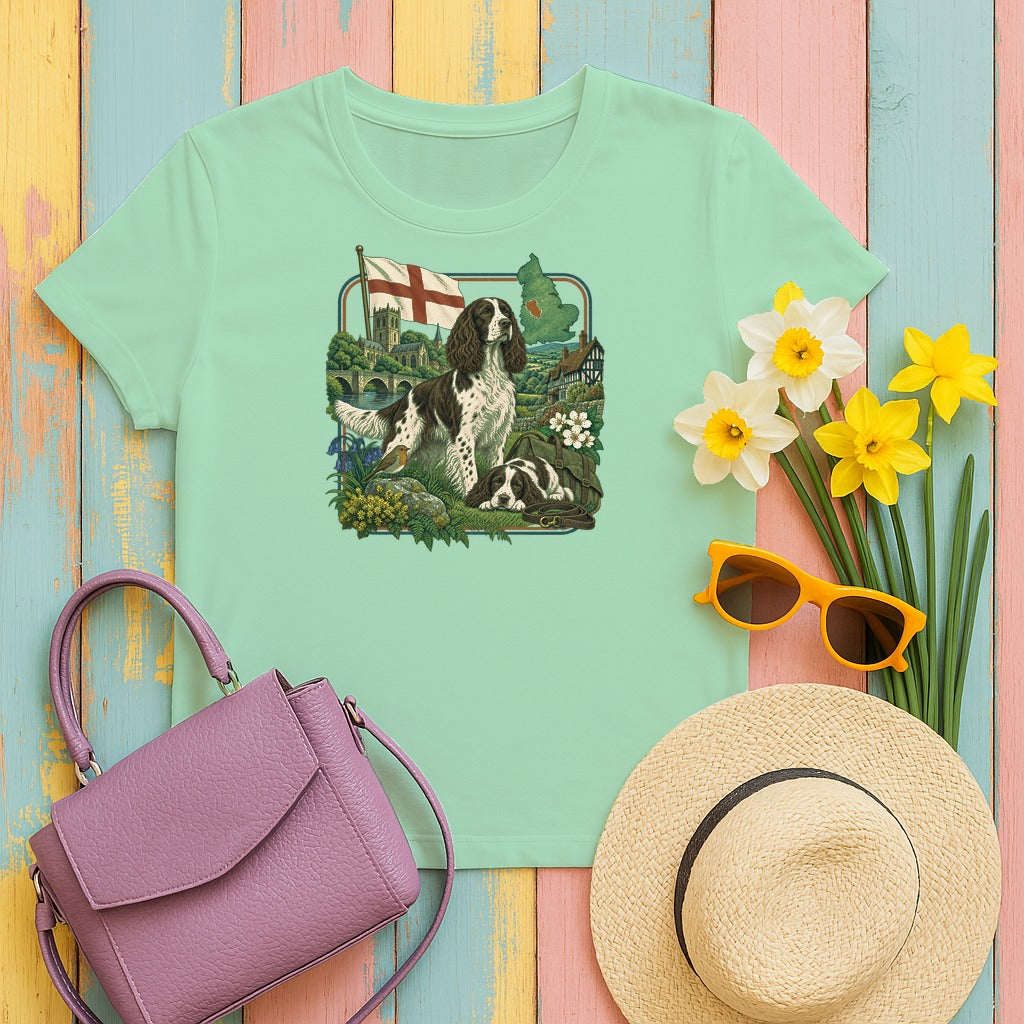 English Springer Spaniel England Heritage tee, Mint