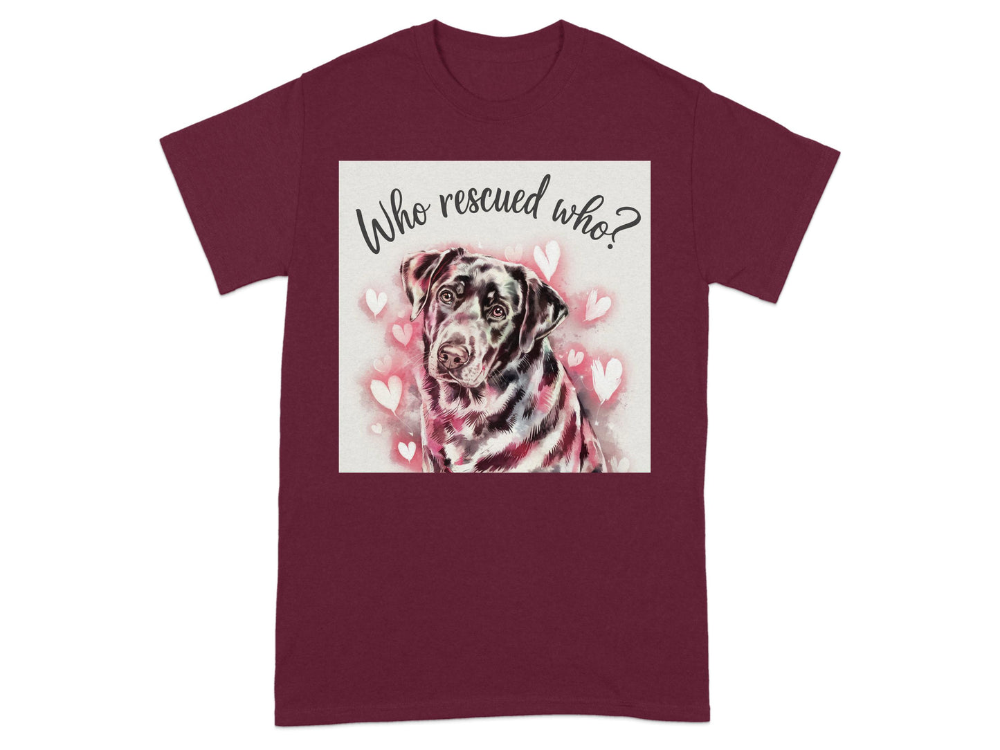 Who Rescued Who with Dog Heart Art Shirt product