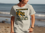 T-shirt with German Shepherd illustration and text "INTENSITY IS THE DEFAULT SETTING".