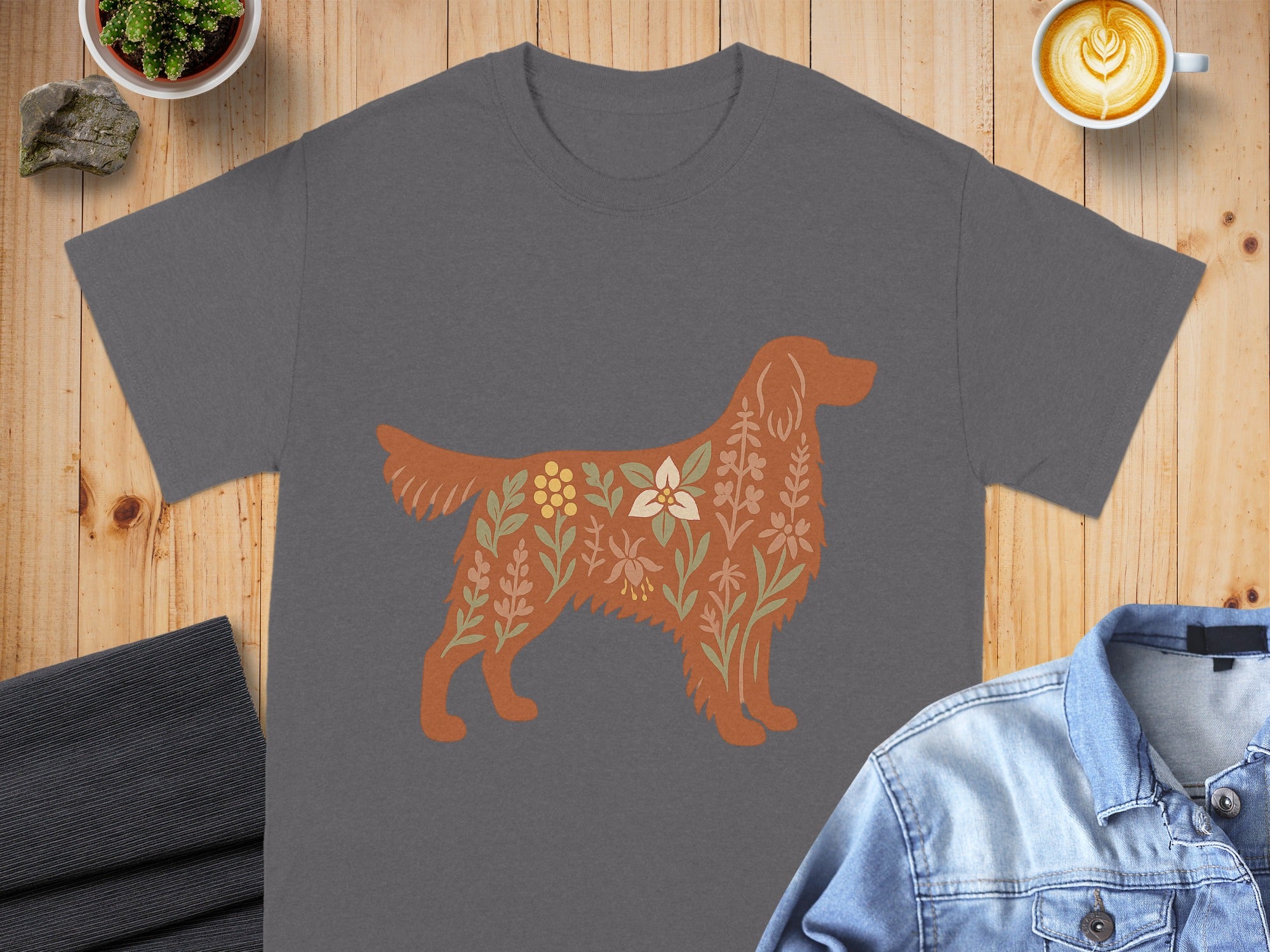 Nature Inspired Dog Silhouette T-Shirt product type