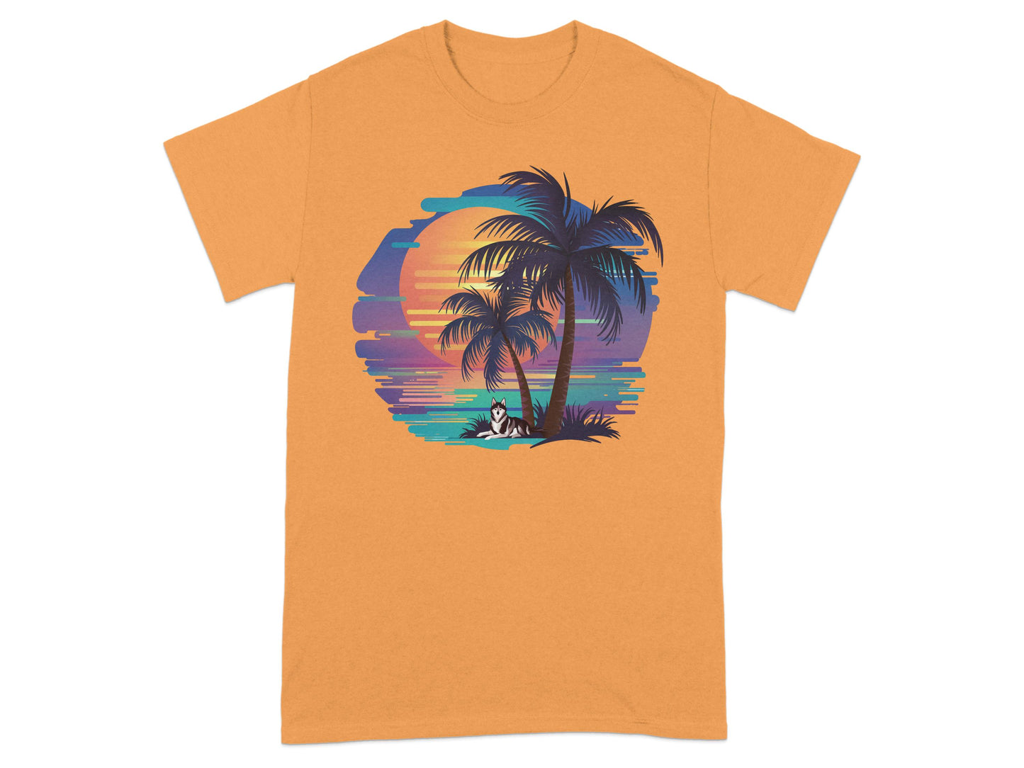Tropical Sunset and Palm Trees Graphic product type