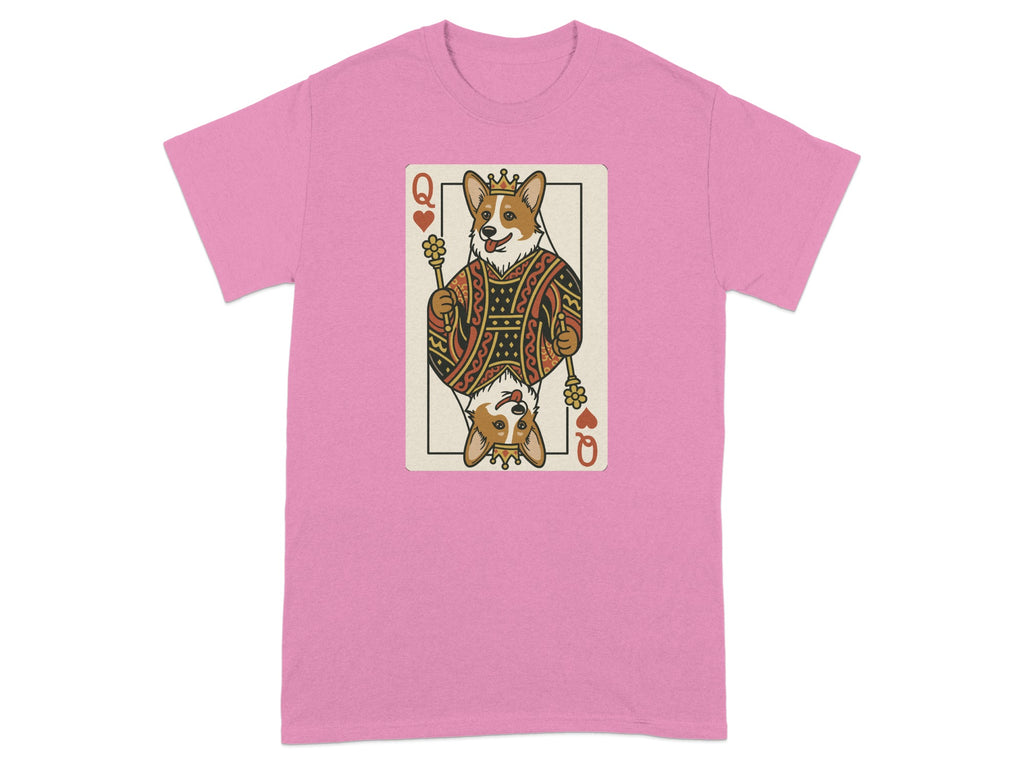Corgi Queen of Hearts Card Graphic T-shirt