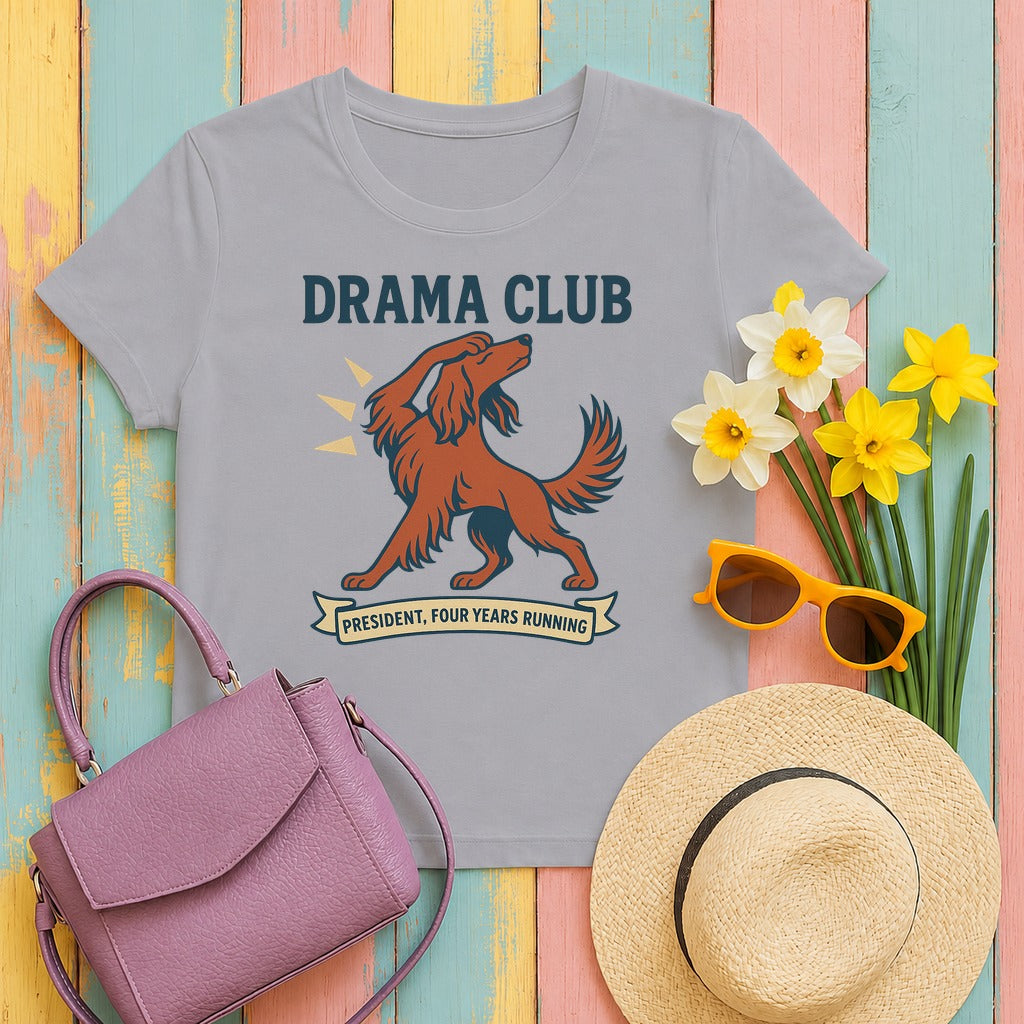 Irish Setter Drama Club President T-shirt in Athletic Heather