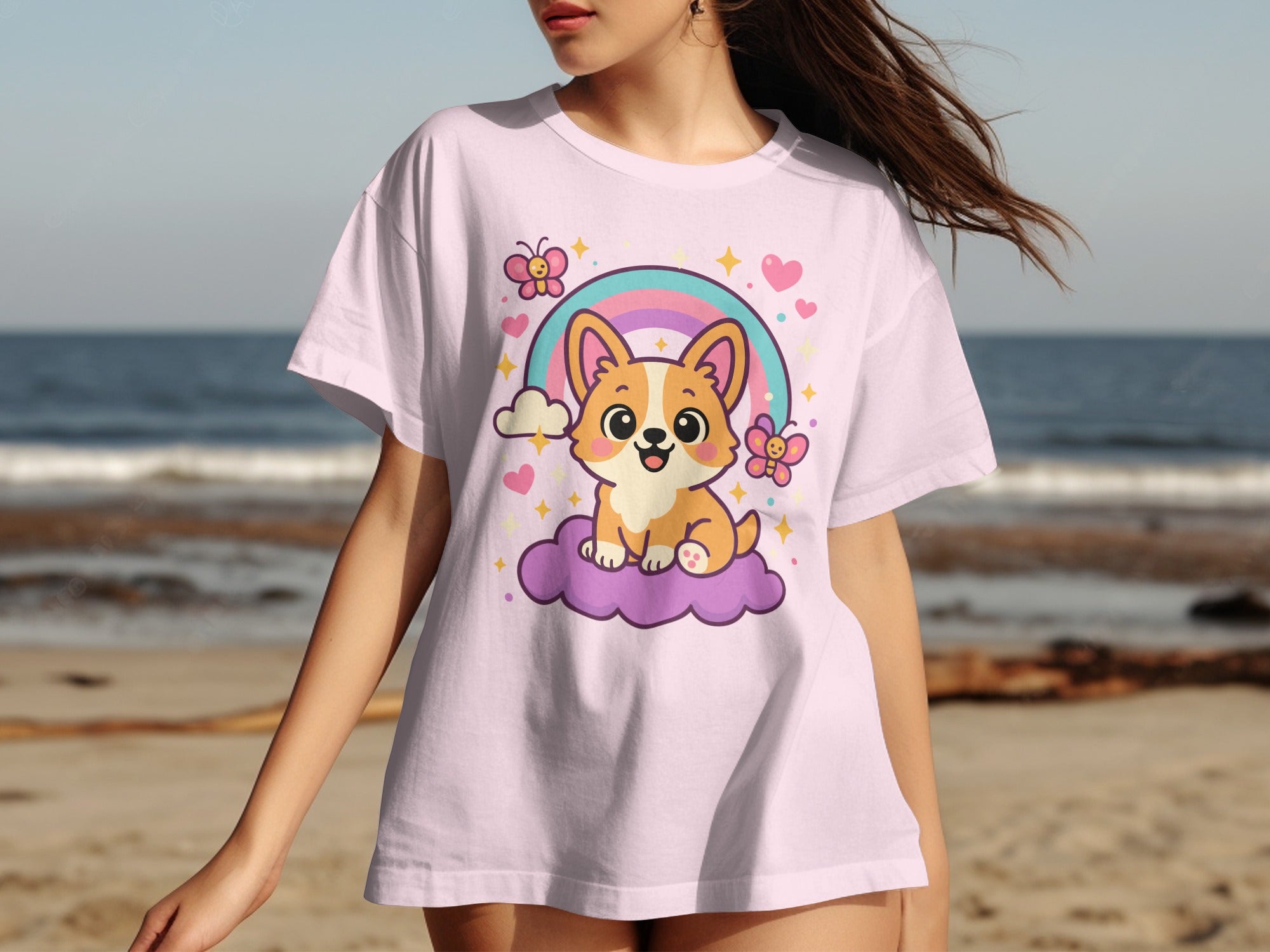 Adorable Corgi Puppy Graphic Tee for Dog Lovers