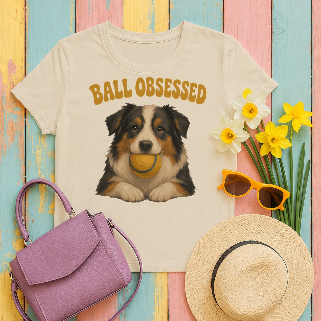 migbackfill ball-obsessed-aussie-t-shirt tee flat lay hero v8