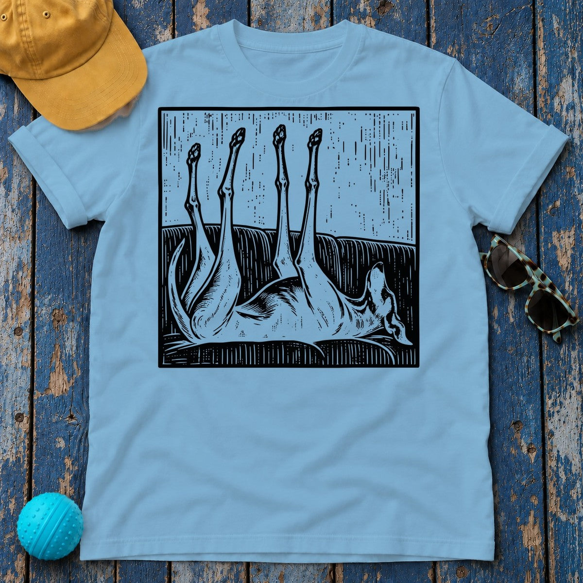 Greyhound Sofa Stretch T-Shirt in Ocean Blue