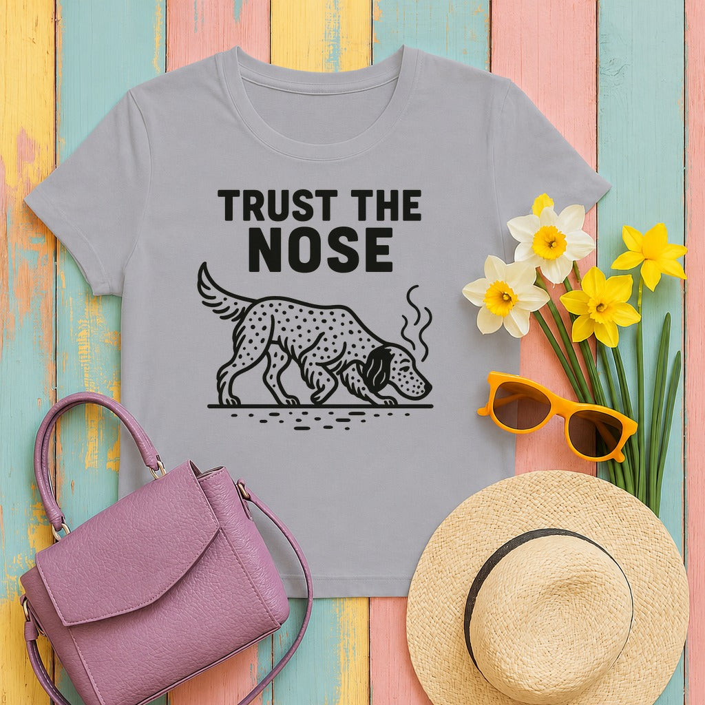 English Setter Trust the Nose Tee in Athletic Heather