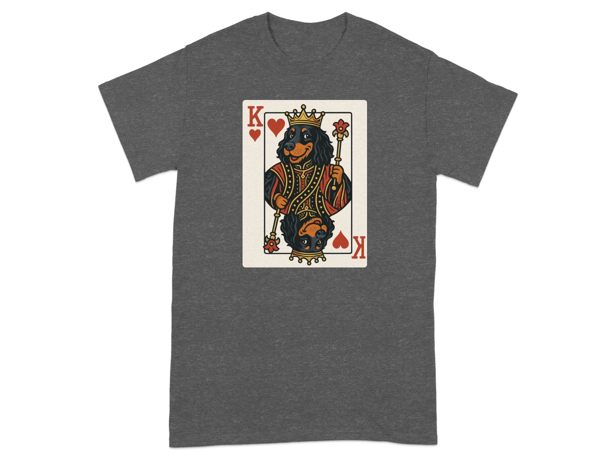 King of Hearts Card Bear Design T-Shirt