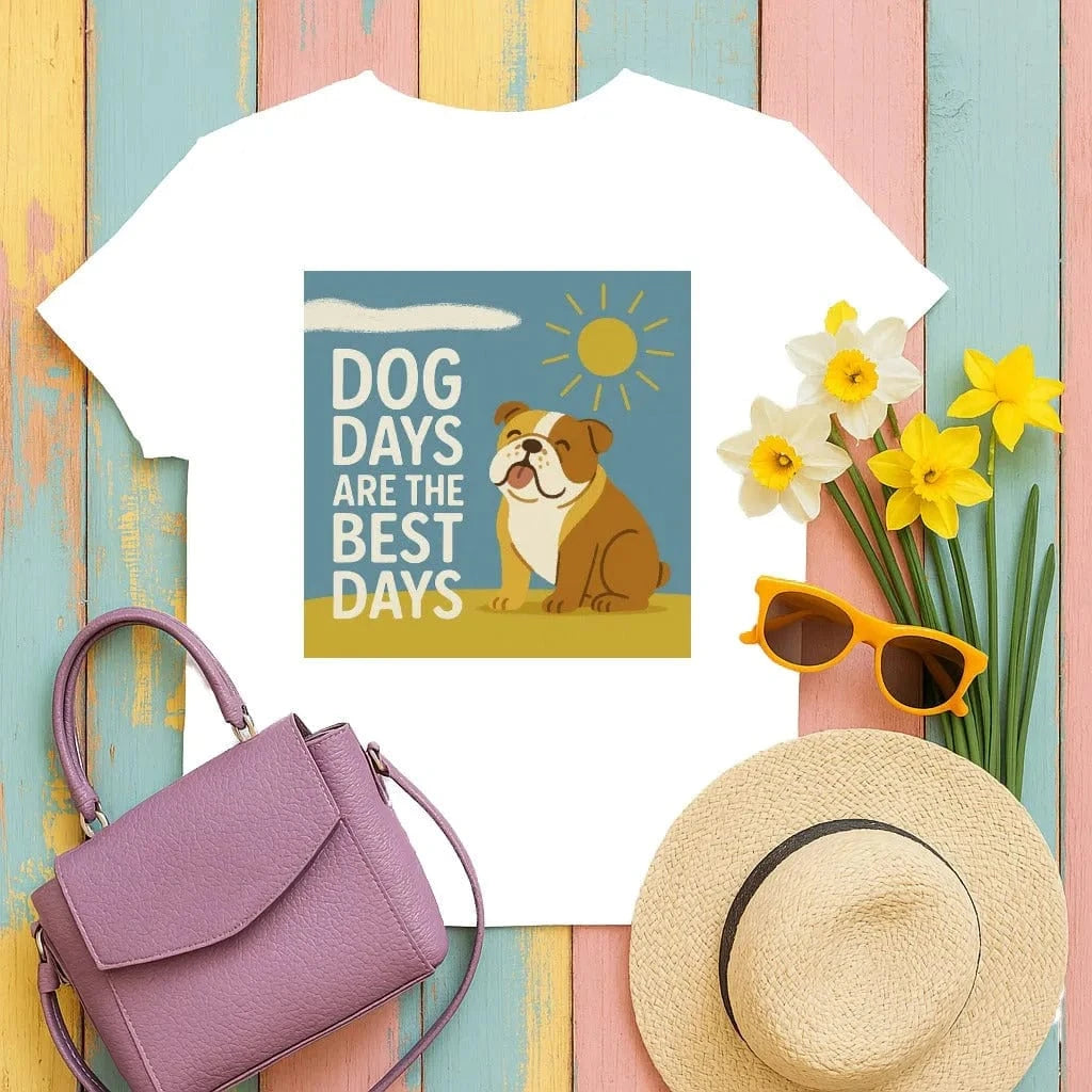 Dog Days Are The Best Days Bulldog T-Shirt T-shirt