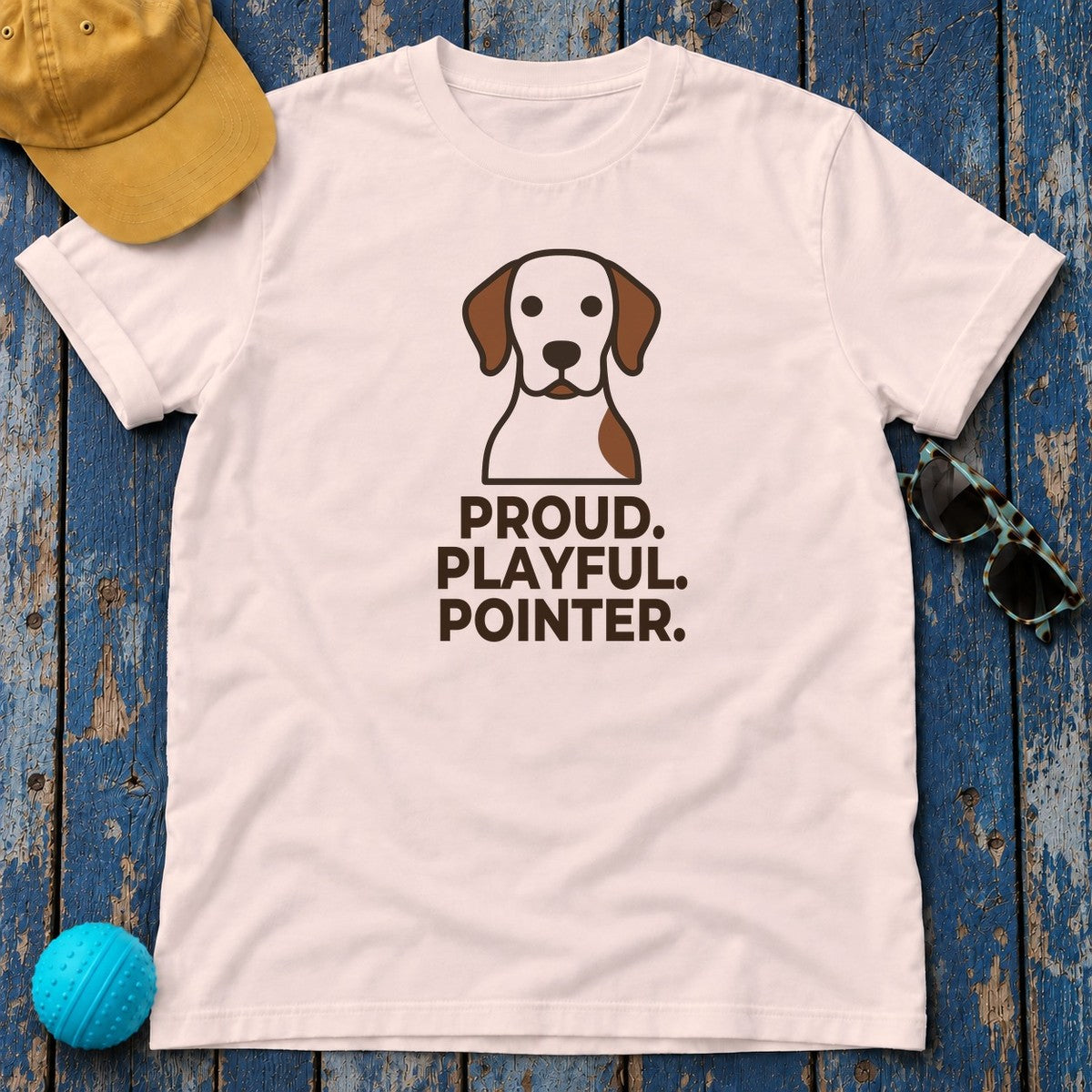 Proud. Playful. Pointer. Pointer T-Shirt in Soft Pink