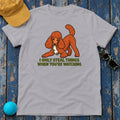 I Only Steal Things When You're Watching Poodle T-Shirt in Athletic Heather