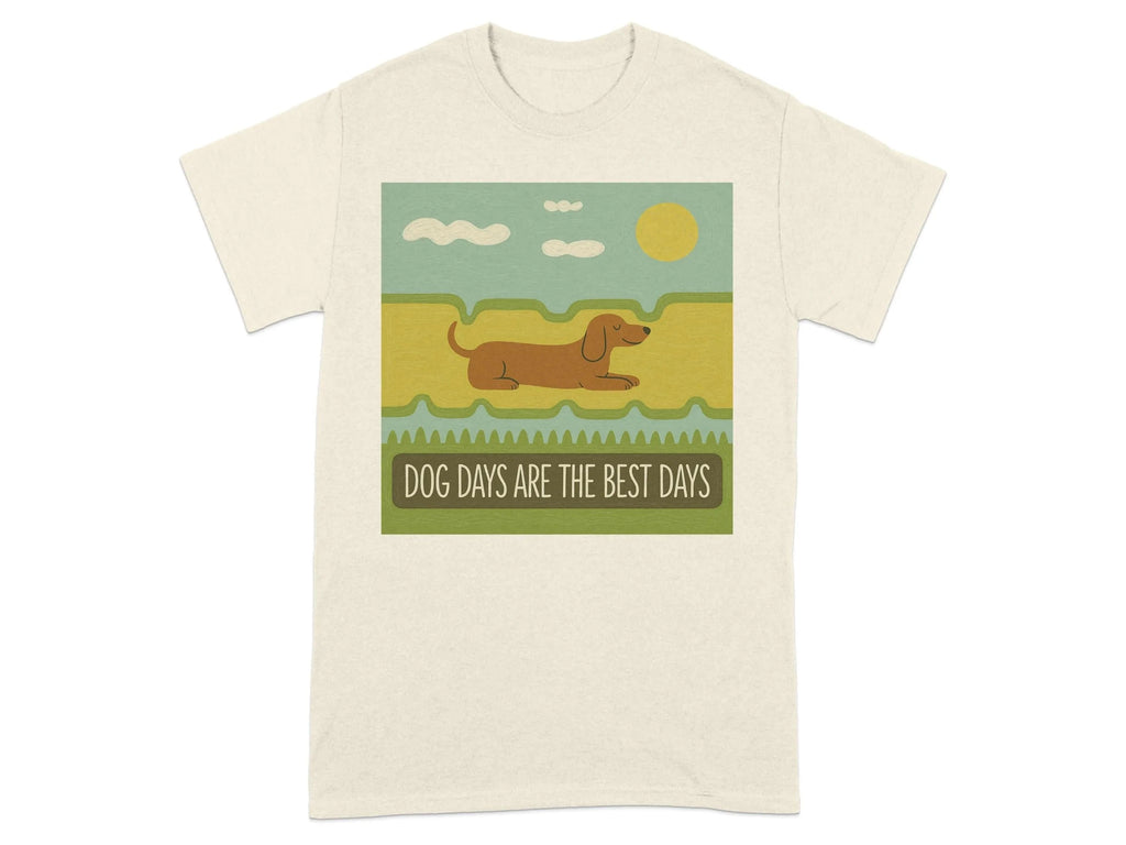 Dog Days Are The Best Days Dachshund T-Shirt Natural T-shirt