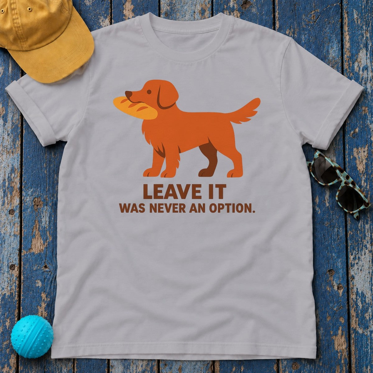 Nova Scotia Duck Tolling Retriever Leave It Tee in Athletic Heather