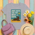 American Water Spaniel AWS Days Are The Best Days Tee in Athletic Heather