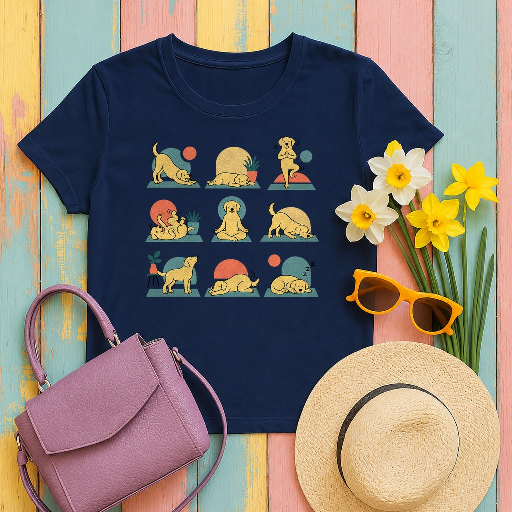 Lab Zen Poses T-Shirt in Navy
