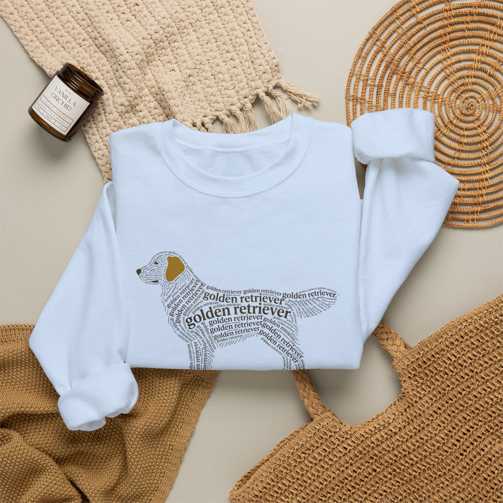 Golden Retriever Typographic Art Sweatshirt