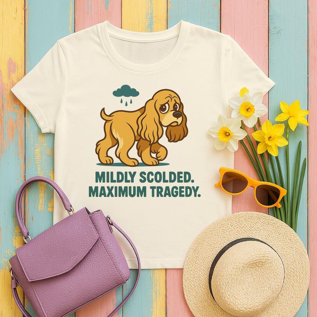 Cocker Mildly Scolded Maximum Tragedy Tee in Natural