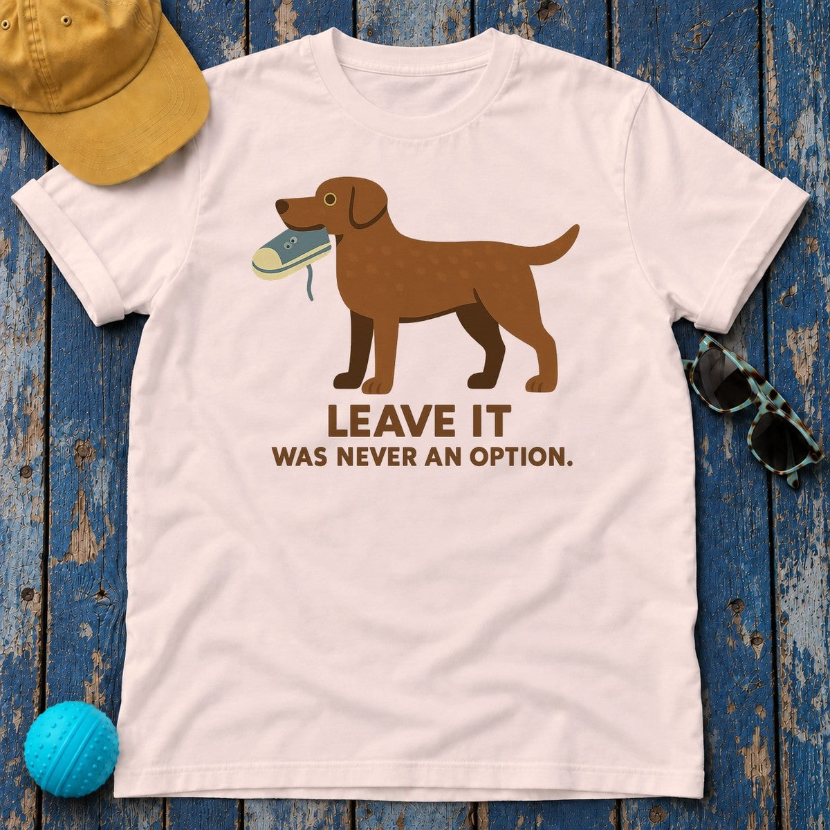 Chesapeake Bay Retriever Leave It Tee in Soft Pink