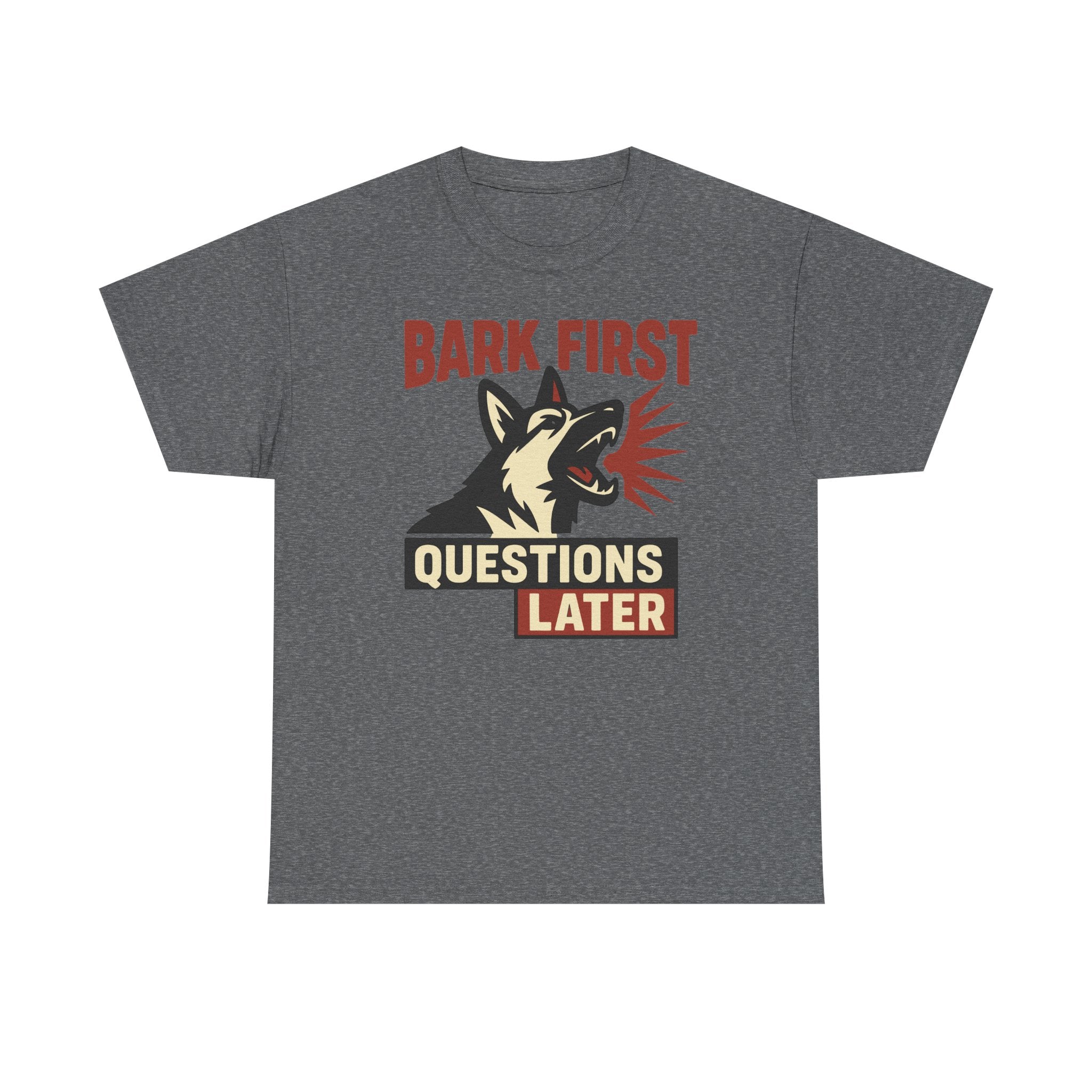 Bark First Questions Later German Shepherd t-shirt, view 5