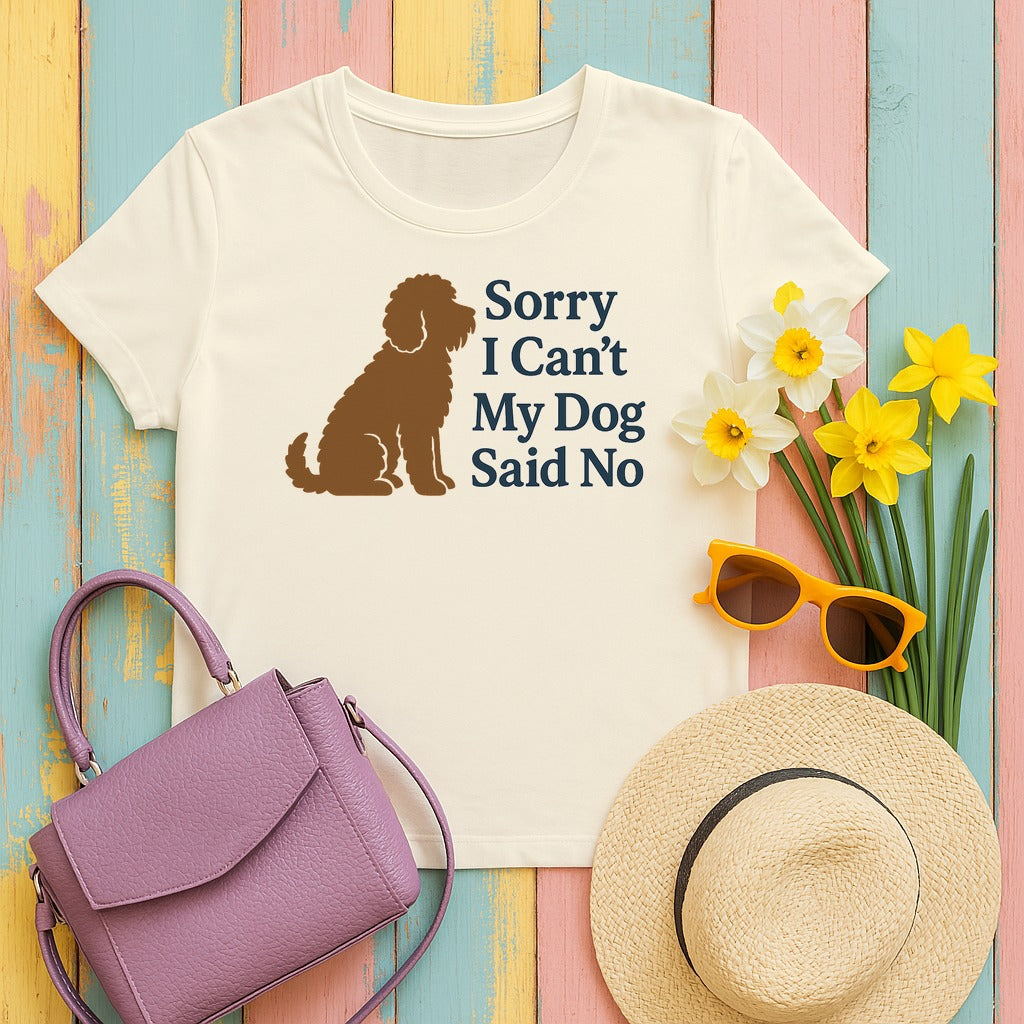 Barbet Sorry I Can't, My Dog Said No Tee in Natural