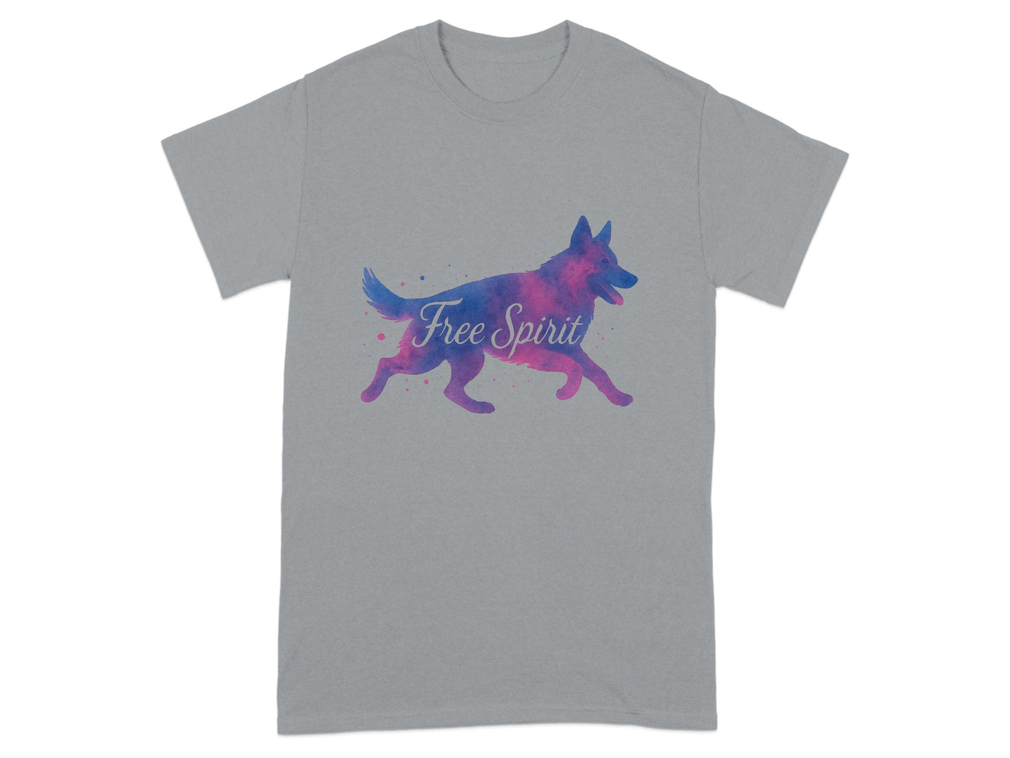 Free Spirit Dog Silhouette Grey T-Shirt product