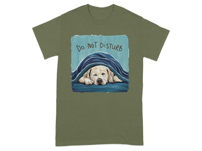 Do Not Disturb Puppy Print Short Sleeve T-Shirt product