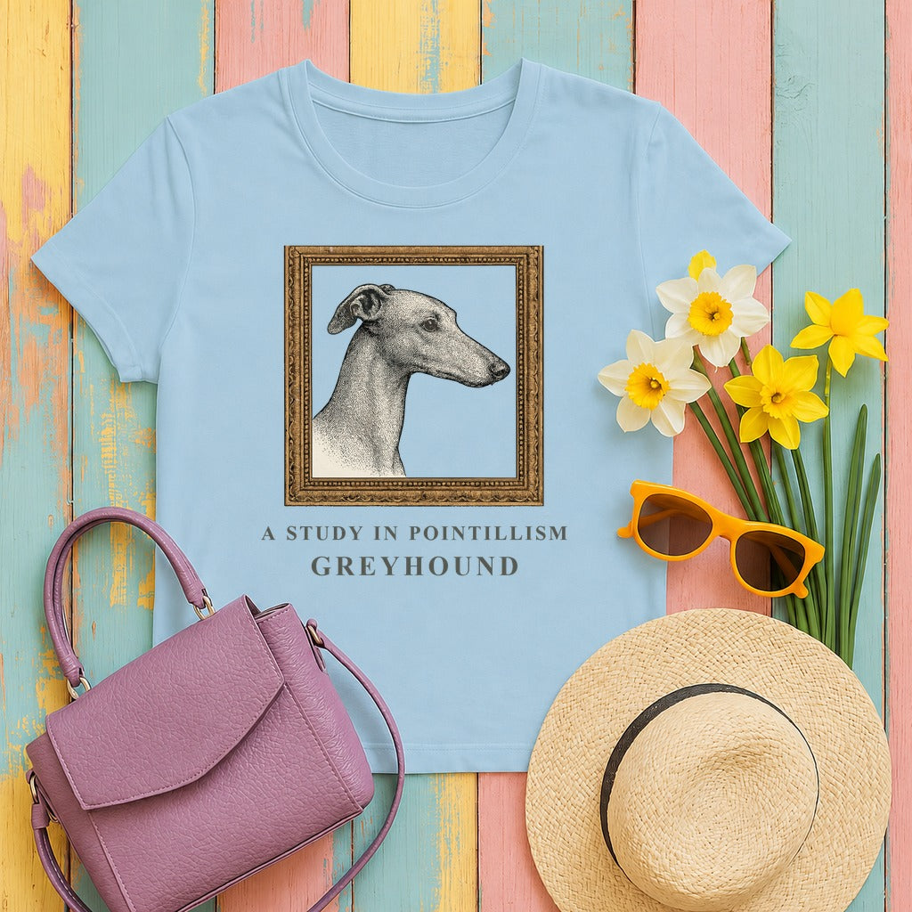 Greyhound A Study in Pointillism Tee in Light Blue