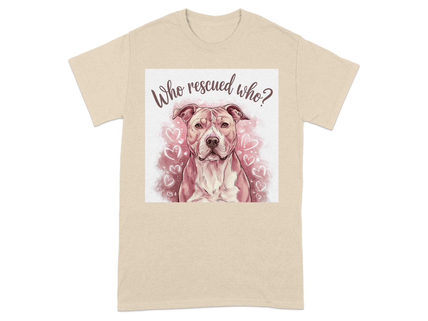 Who Rescued Who Adorable Dog Design T-Shirt product
