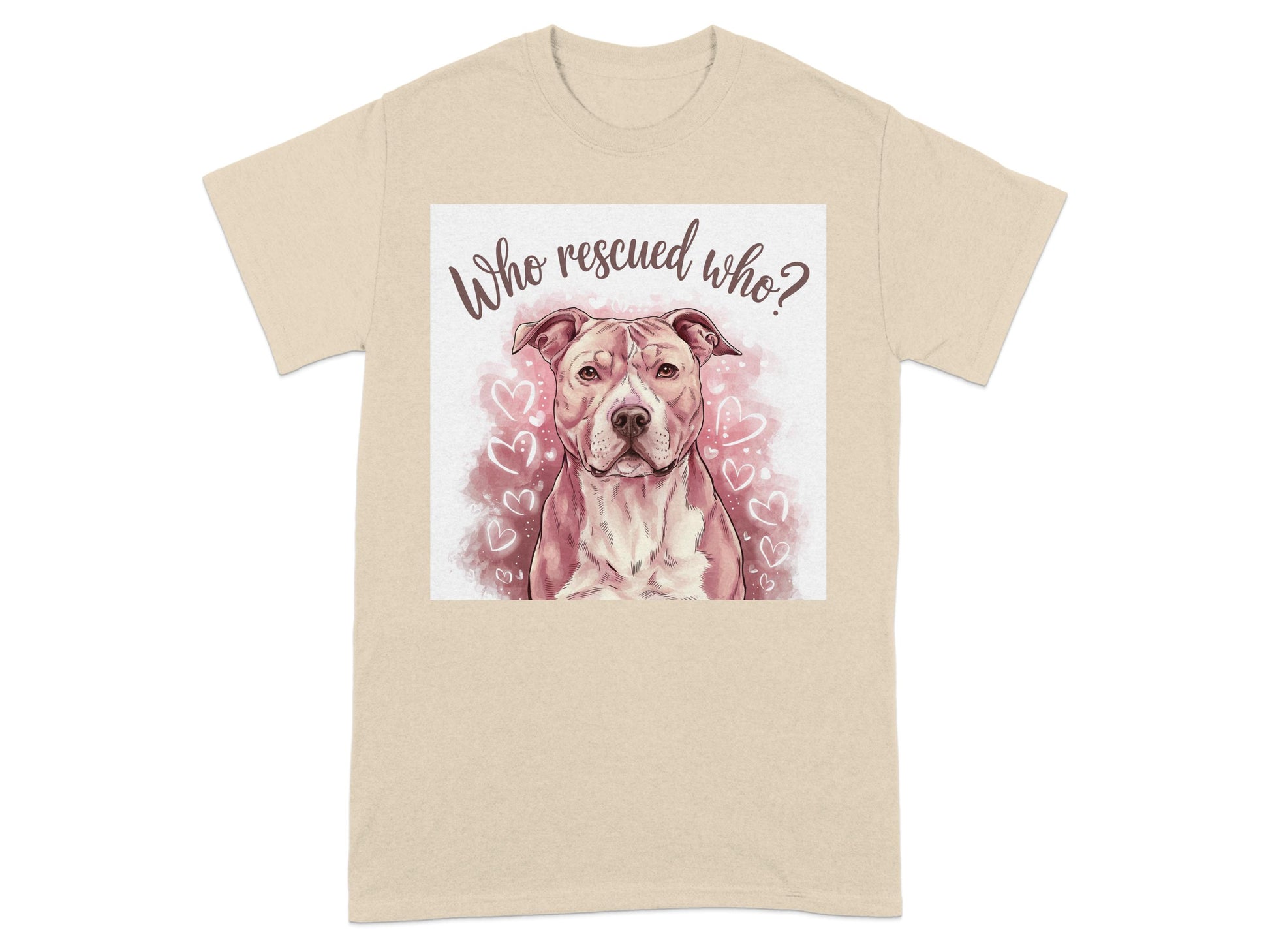 Who Rescued Who Adorable Dog Design T-Shirt product