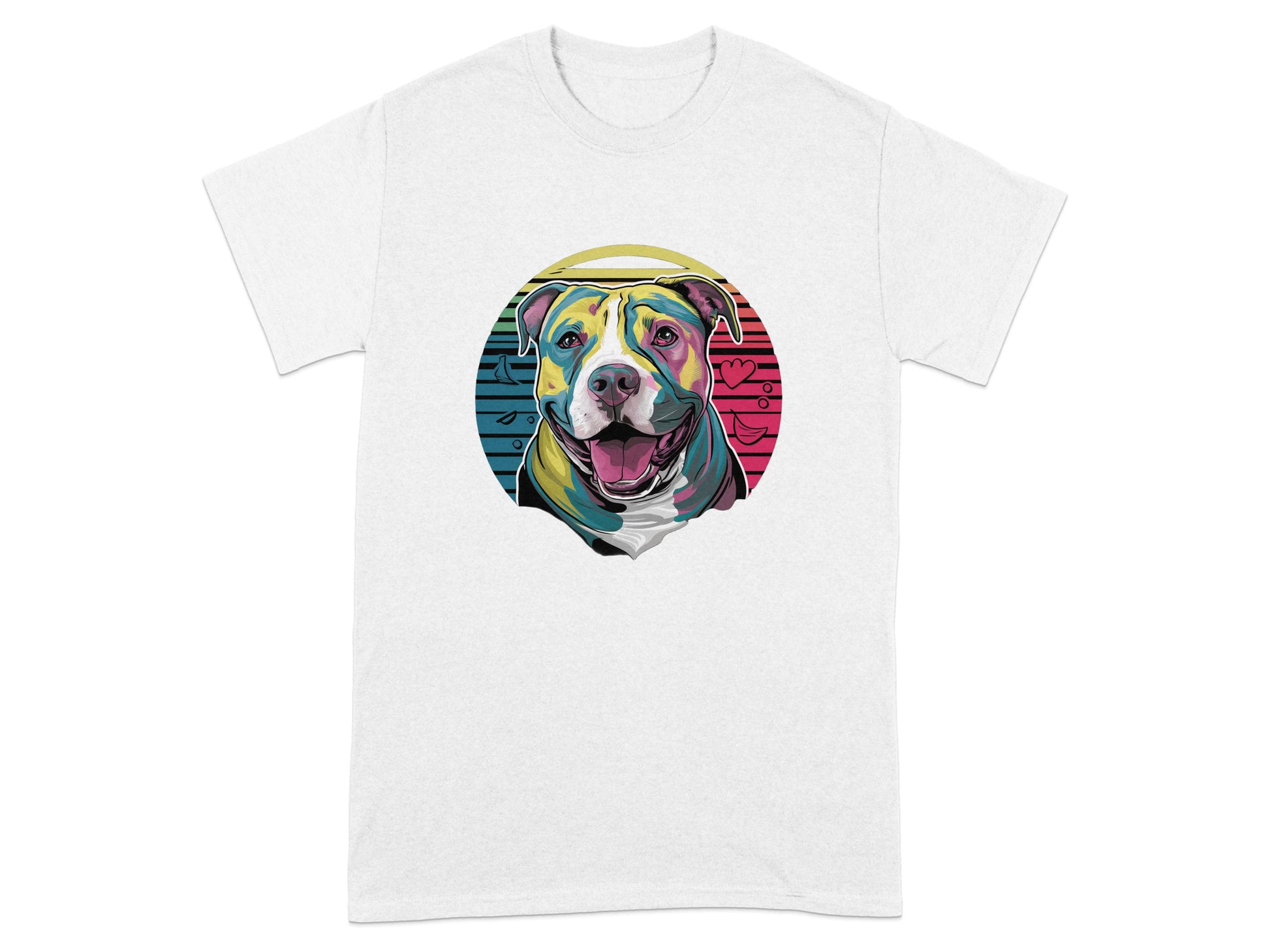 Colorful Geometric Dog Graphic T-Shirt product type