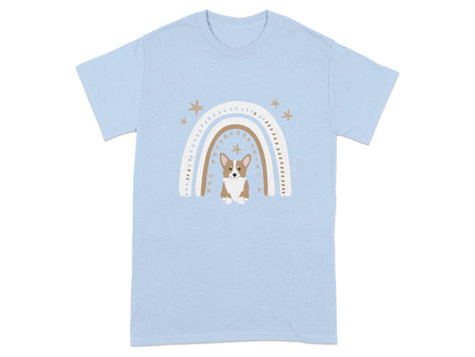 Cute Rainbow Corgi in Stars Graphic T-Shirt product