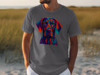 Colorful Geometric Dog Graphic T-shirt