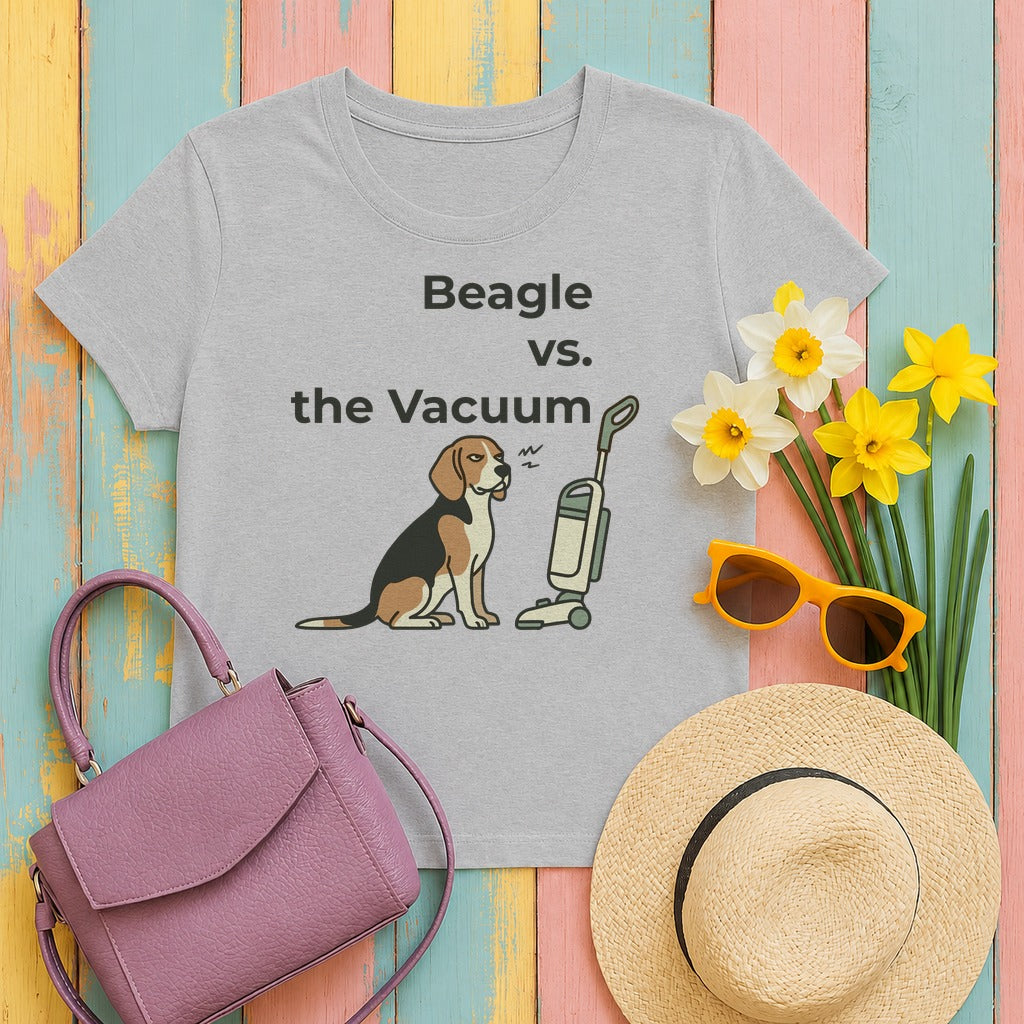 Beagle Vs. the Vacuum T-Shirt in Sport Grey