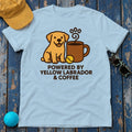 Lab & Coffee Fuel Dog Lover's T-Shirt in Light Blue