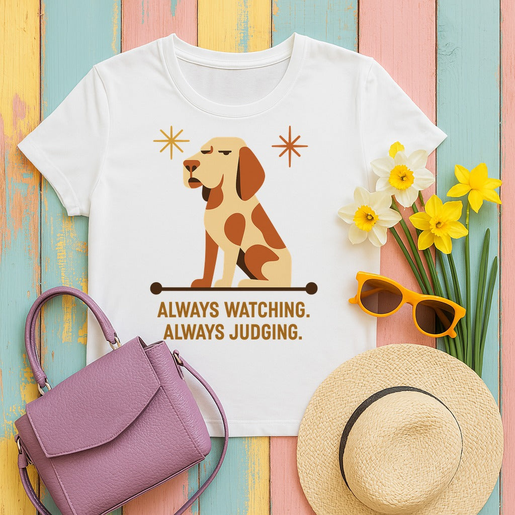 Bracco Italiano Always Watching Always Judging Tee in White
