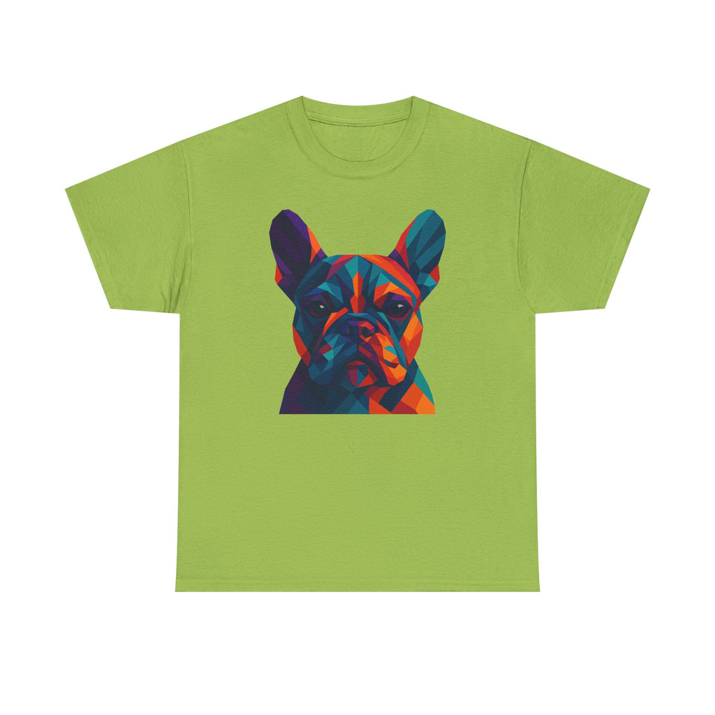 Geometric Colorful Frenchie Face T-Shirt