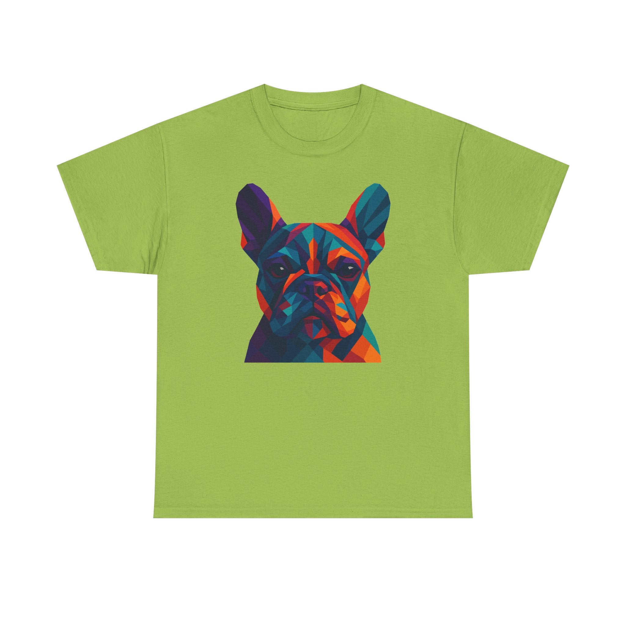 Geometric Colorful Frenchie Face T-Shirt