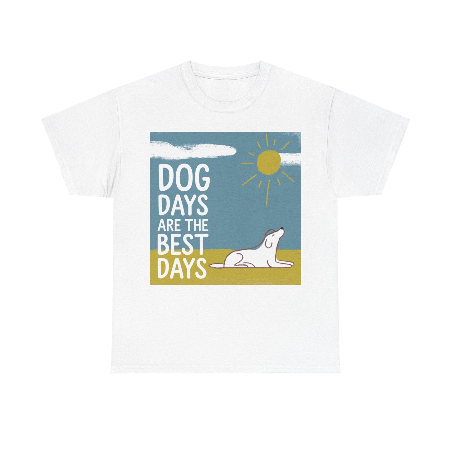 Dog Days Unisex Tee, Casual Summer Shirt, Pet Lover Gift, Beach Day Wear, Dog Enthusiasts Apparel White T-Shirt