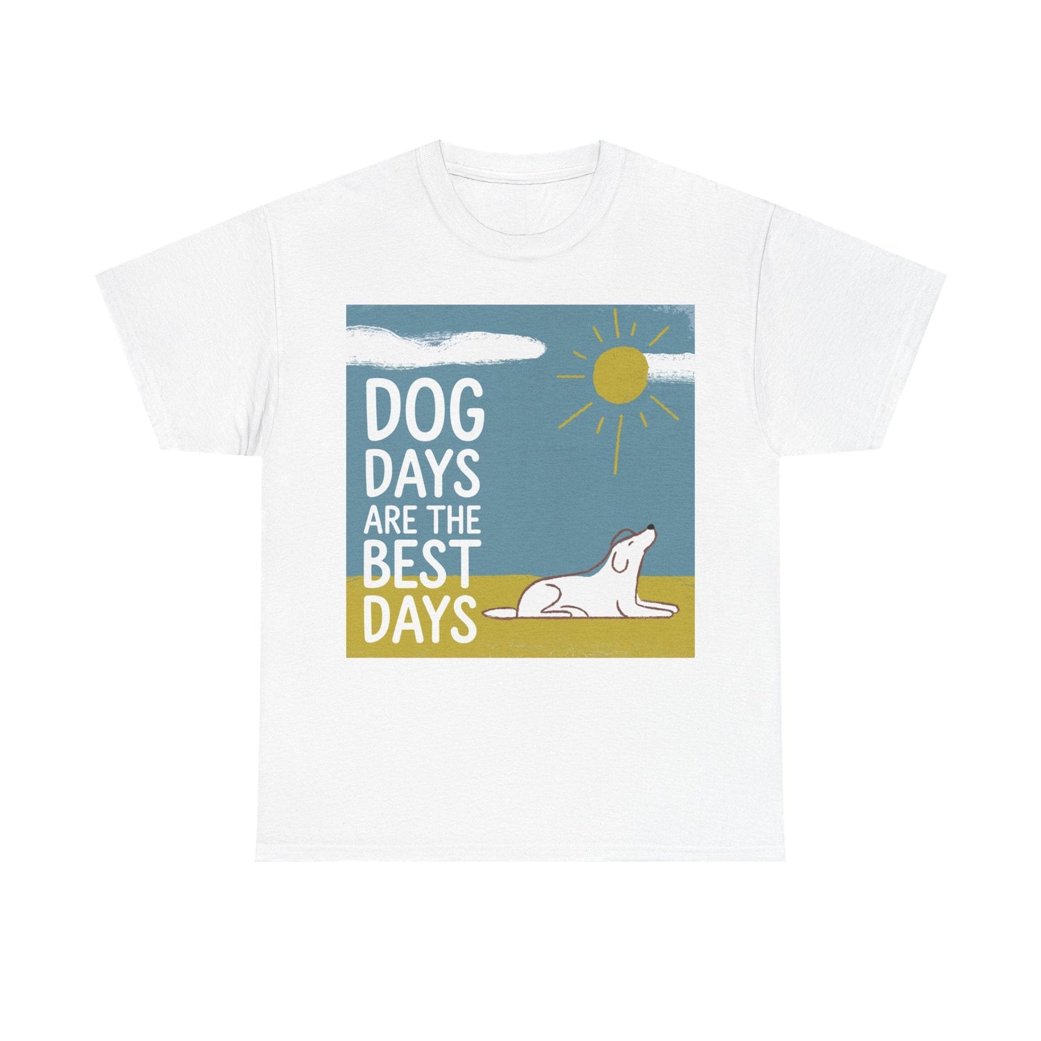 Dog Days Unisex Tee, Casual Summer Shirt, Pet Lover Gift, Beach Day Wear, Dog Enthusiasts Apparel White T-Shirt