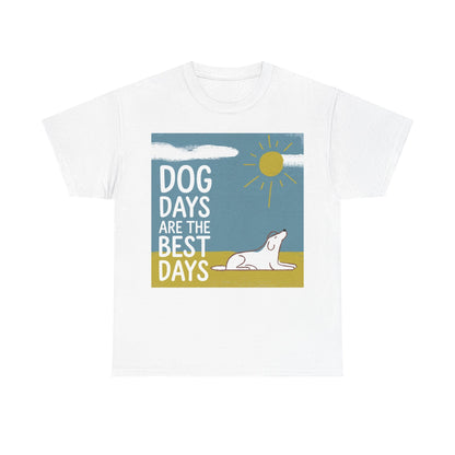 Dog Days Unisex Tee, Casual Summer Shirt, Pet Lover Gift, Beach Day Wear, Dog Enthusiasts Apparel White T-Shirt