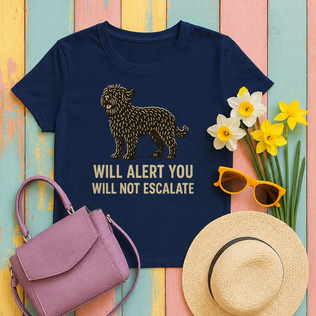 Barbet Will Alert You, Will Not Escalate Tee in Navy