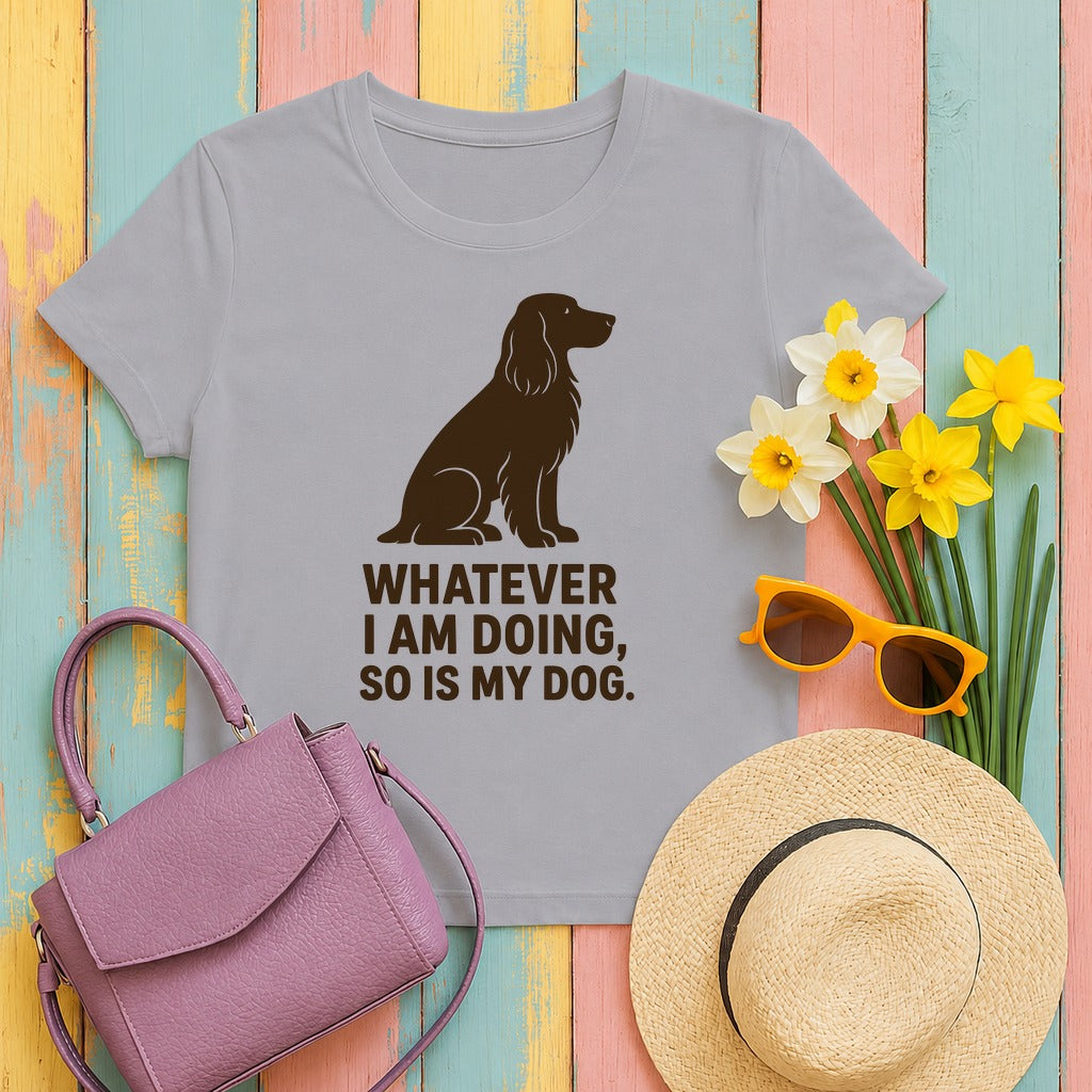 Field Spaniel So Is My Dog Tee in Athletic Heather