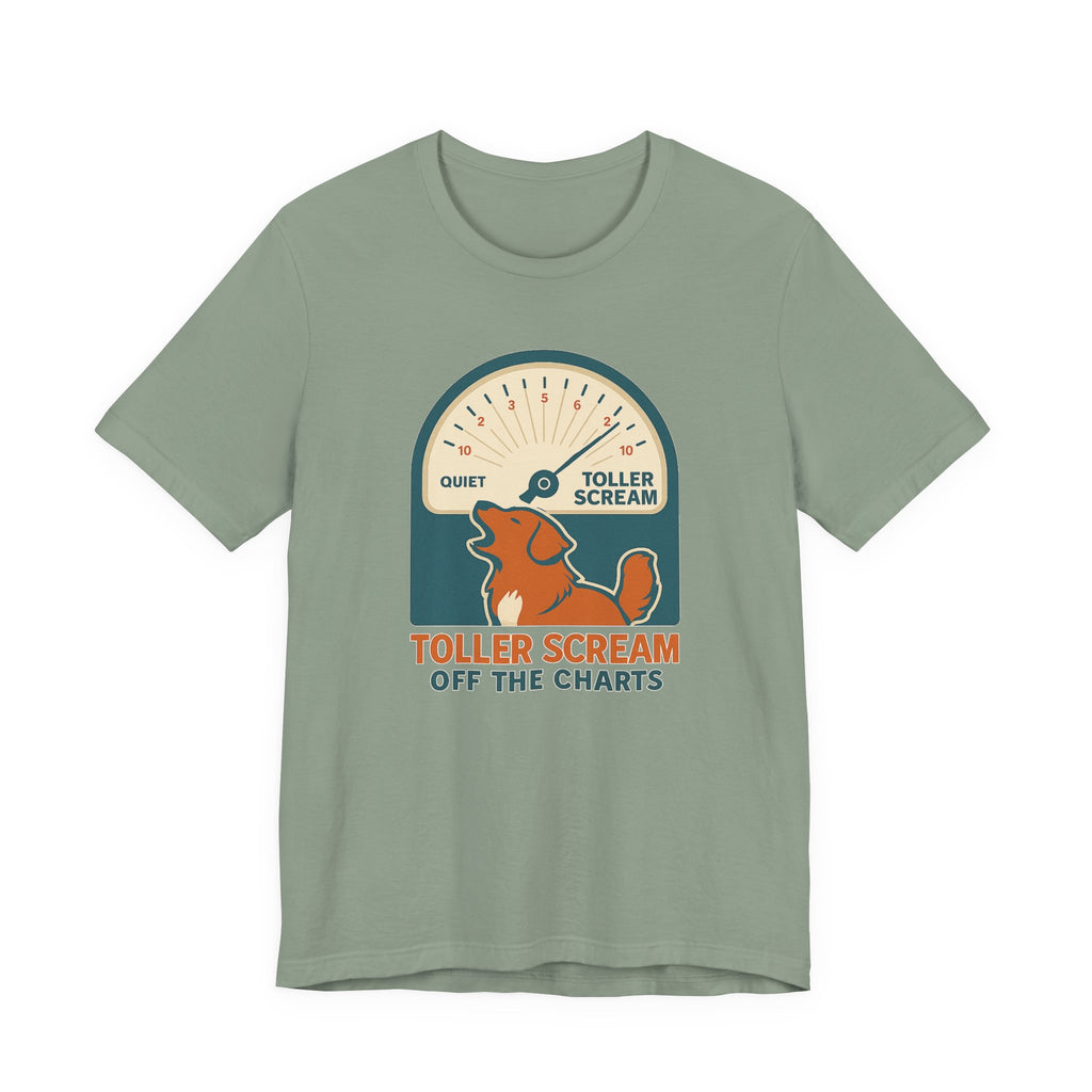 Nova Scotia Duck Tolling Retriever Scream Decibel Meter Tee