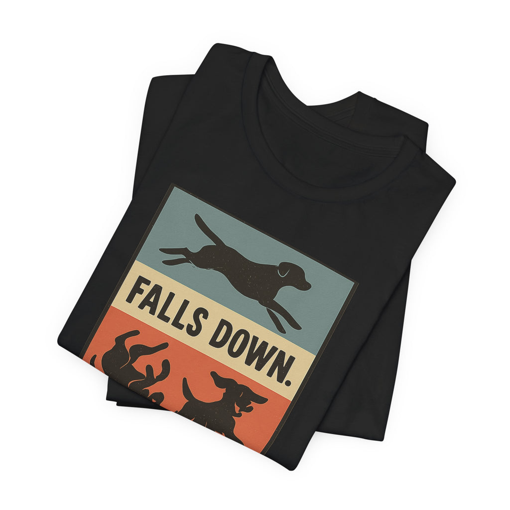 Chocolate Lab Falls Down Bounces Back Tee